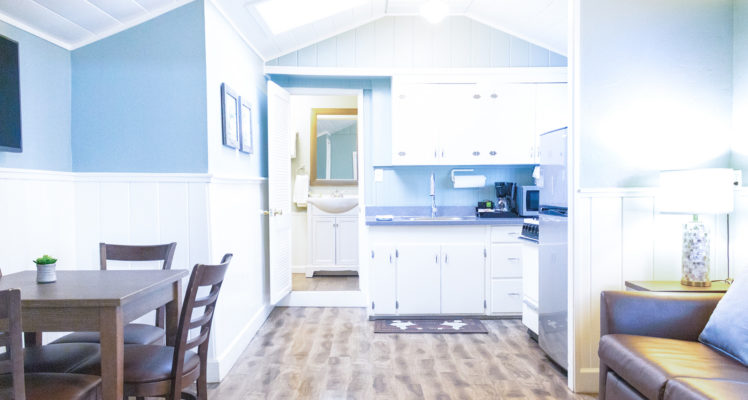 Gull Cottage is complete with a kitchen and dining area. Sleeps four and is pet friendly.