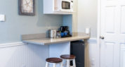 Sand Dollar Room offers counter dining with microwave, mini fridge and coffee maker.