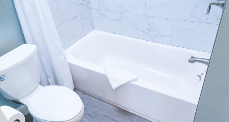 Sand Dollar Room has a private bath with tub and shower.